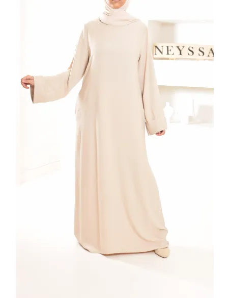 Abaya simple robe longue mastour soie de Médine pour femme voilée