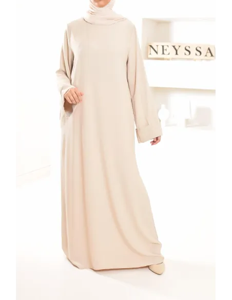Abaya simple robe longue mastour soie de Médine pour femme voilée