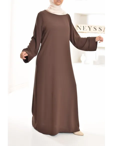 Abaya simple robe longue mastour soie de Médine pour femme voilée