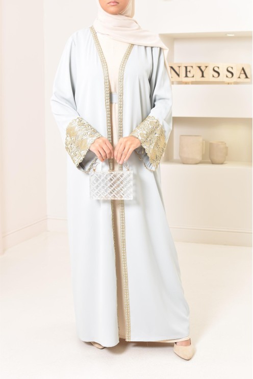 Long kimono brodée avec manches tulipes pour Aïd 2022