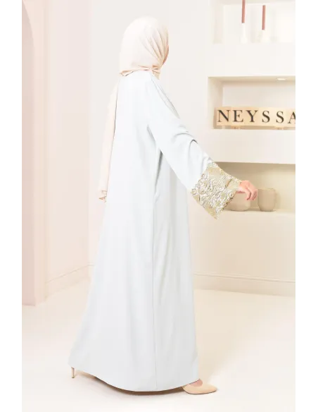 Long kimono brodée avec manches tulipes pour Aïd 2022