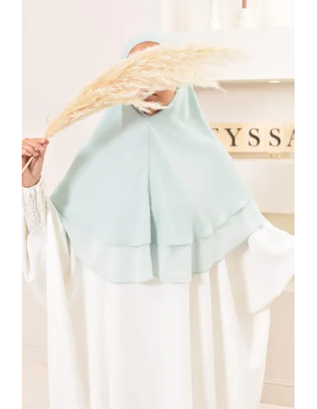 khimar en mousseline court 2 voile en mousseline Neyssa