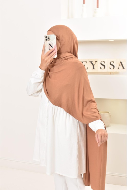 Hijab à enfiler long xxl jersey de viscose pour hijabi femme voilée