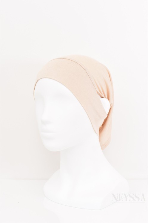 Tube hat with openings for headphones and glasses for veiled women
