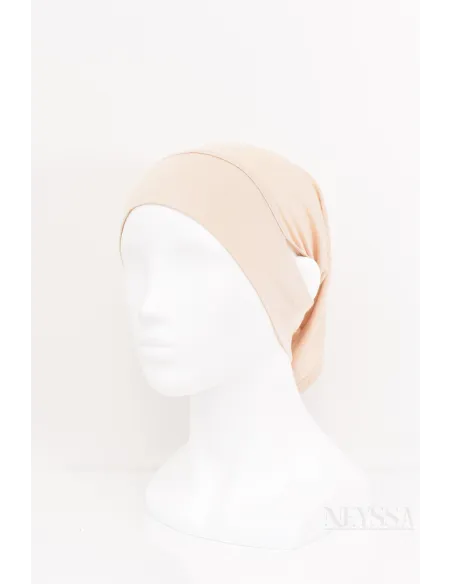 Tube hat with openings for headphones and glasses for veiled women