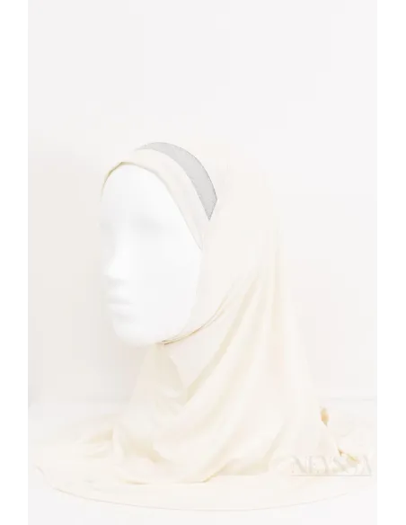 hijab fille avec strass, à enfiler, jersey, pour le quotidien