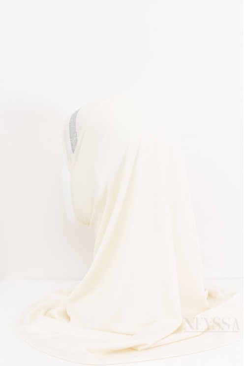 Hijab für Mädchen mit Strasssteinen, zum Überziehen, Jersey, für den Alltag.