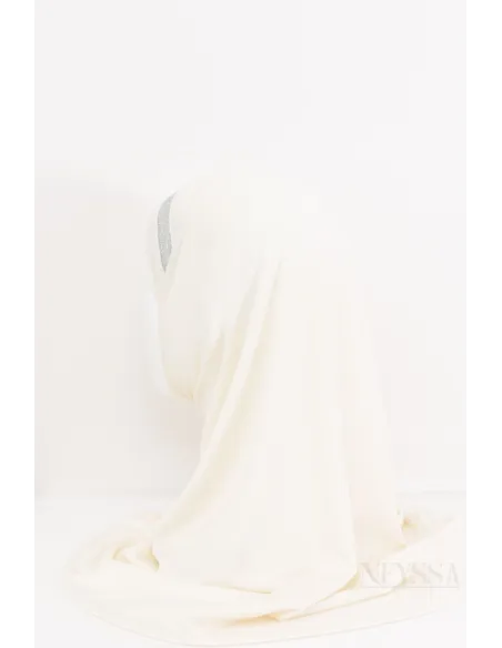 Hijab für Mädchen mit Strasssteinen, zum Überziehen, Jersey, für den Alltag.