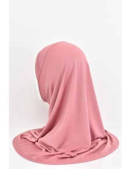 Hijab für Mädchen mit Strasssteinen, zum Überziehen, Jersey, für den Alltag.