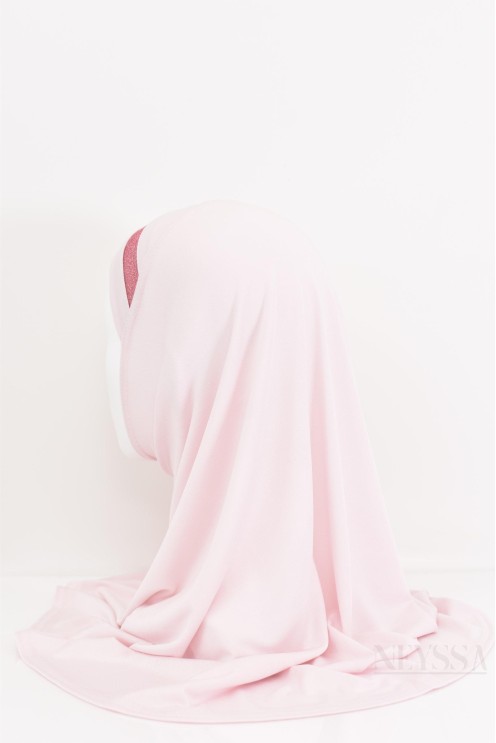 Hijab für Mädchen mit Strasssteinen, zum Überziehen, Jersey, für den Alltag.