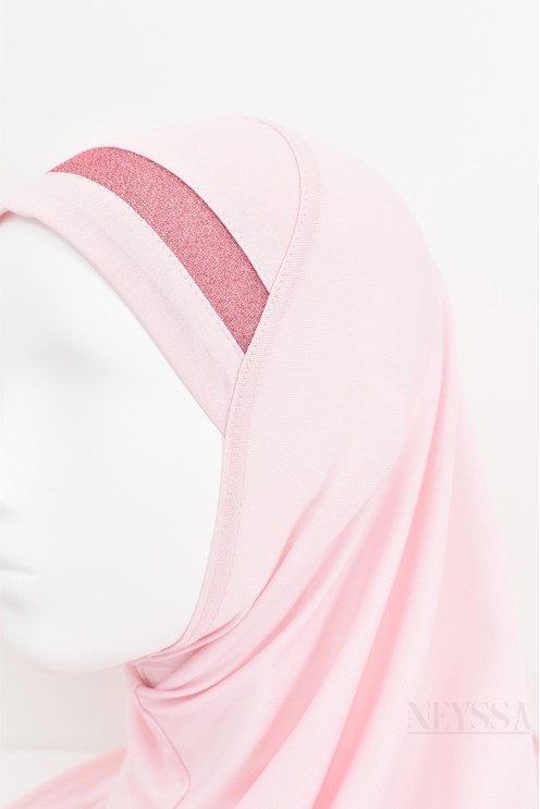 hijab fille avec strass, à enfiler, jersey, pour le quotidien