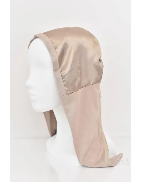 bonnet satin cheveux pour hijab, protection cheveux pour femme voilée