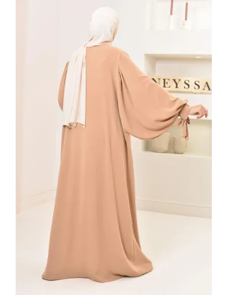 Ensemble abaya khimar extra long soie de Jazz, légiféré, made in france