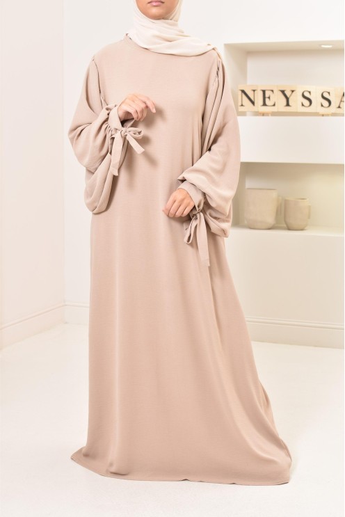 Ensemble abaya khimar extra long soie de Jazz, légiféré, made in france