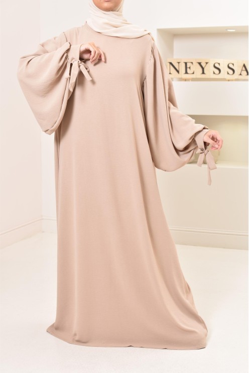 Ensemble abaya khimar extra long soie de Jazz, légiféré, made in france