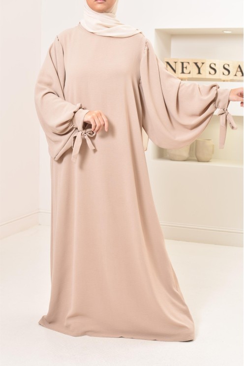 Ensemble abaya khimar extra long soie de Jazz, légiféré, made in france