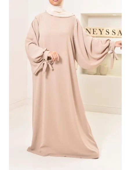 Ensemble abaya khimar extra long soie de Jazz, légiféré, made in france