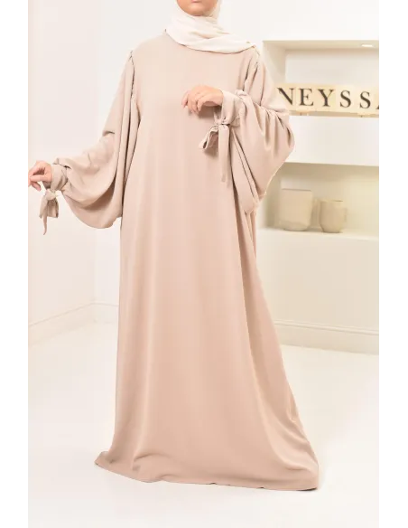 Ensemble abaya khimar extra long soie de Jazz, légiféré, made in france