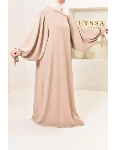 Ensemble abaya khimar extra long soie de Jazz, légiféré, made in france