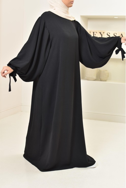 Ensemble abaya khimar extra long soie de Jazz, légiféré, made in france