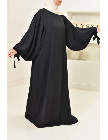 Ensemble abaya khimar extra long soie de Jazz, légiféré, made in france