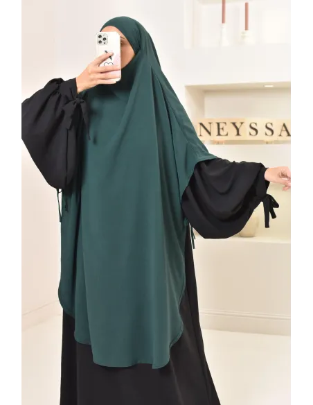 Khimar extra long en soie de Jazz à nouer, voile légiféré, moderne