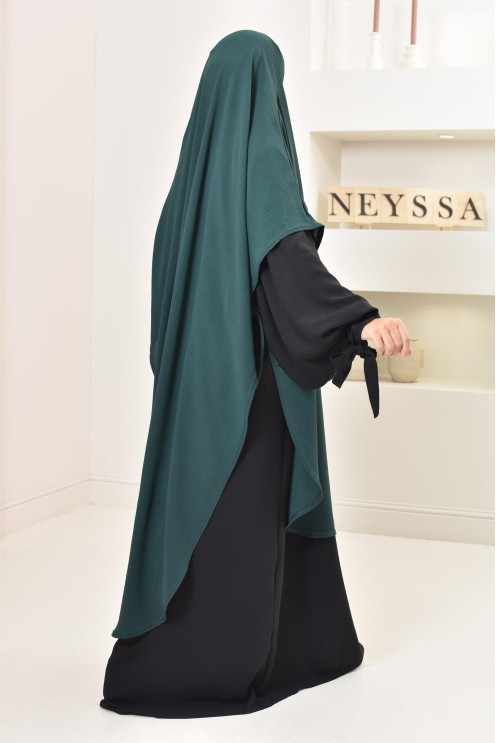 Khimar extra long en soie de Jazz à nouer, voile légiféré, moderne