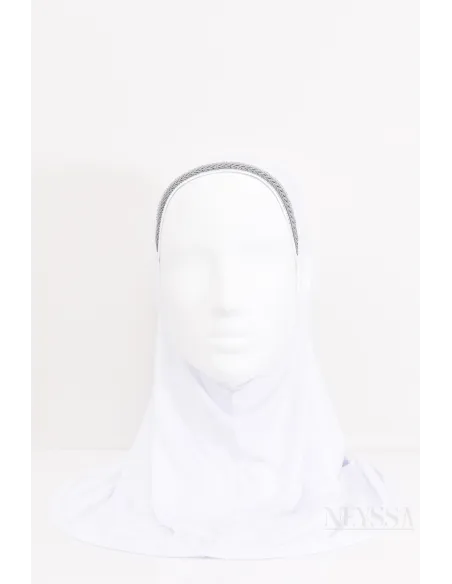 hijab mädchen kind mit strasssteinen, zum Überziehen, bequem, premium jersey