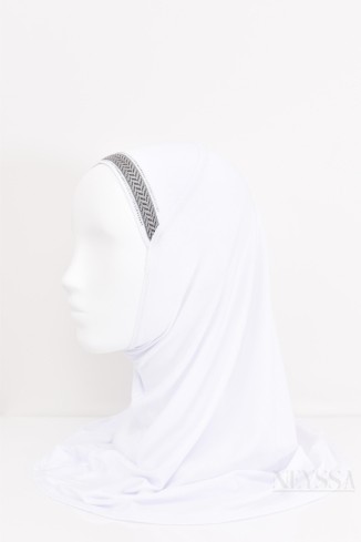hijab mädchen kind mit strasssteinen, zum Überziehen, bequem, premium jersey