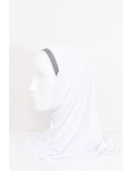 hijab mädchen kind mit strasssteinen, zum Überziehen, bequem, premium jersey