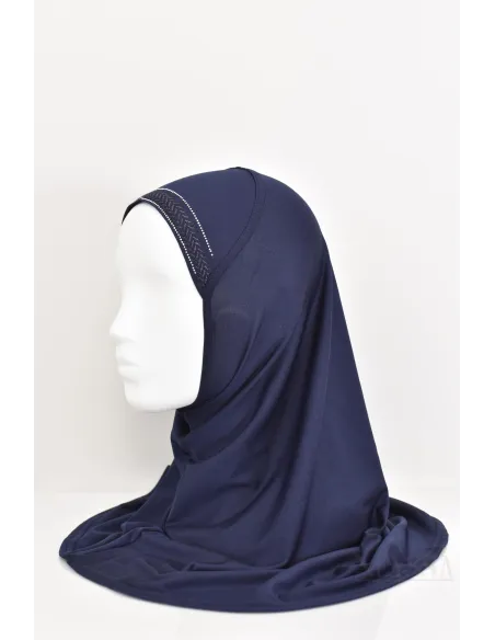 hijab mädchen kind mit strasssteinen, zum Überziehen, bequem, premium jersey