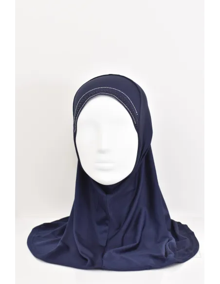 hijab mädchen kind mit strasssteinen, zum Überziehen, bequem, premium jersey