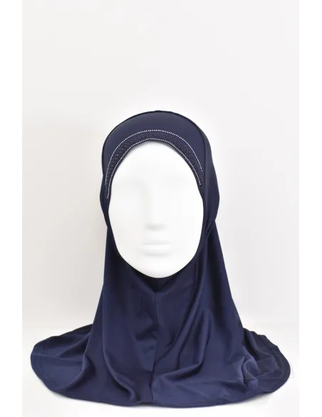 hijab mädchen kind mit strasssteinen, zum Überziehen, bequem, premium jersey
