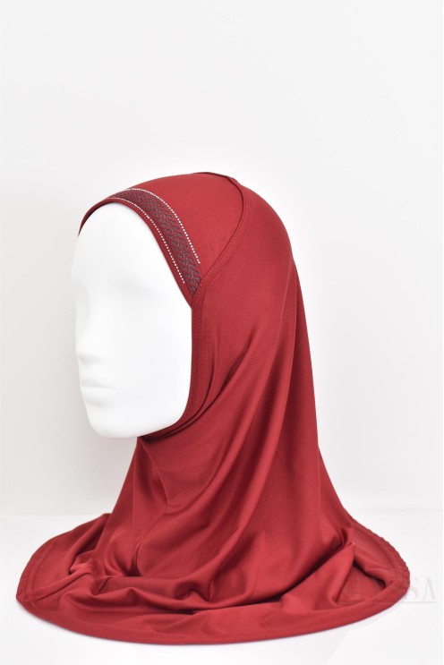 hijab mädchen kind mit strasssteinen, zum Überziehen, bequem, premium jersey