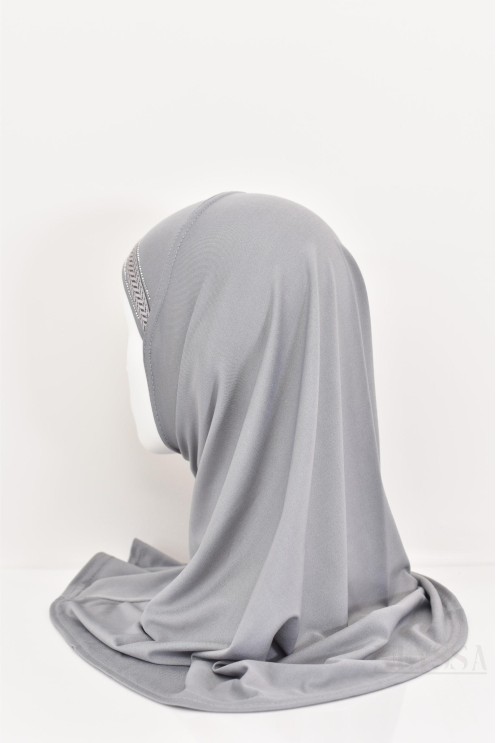 hijab mädchen kind mit strasssteinen, zum Überziehen, bequem, premium jersey