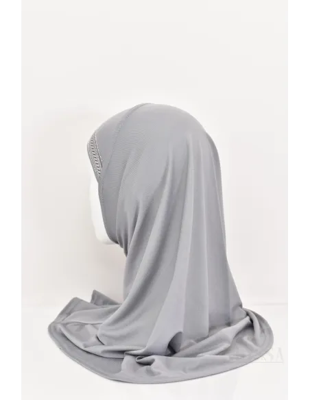 hijab mädchen kind mit strasssteinen, zum Überziehen, bequem, premium jersey