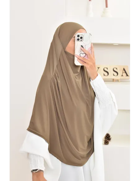 Khimar court fluide en jersey premium pas cher pour femme musulmane