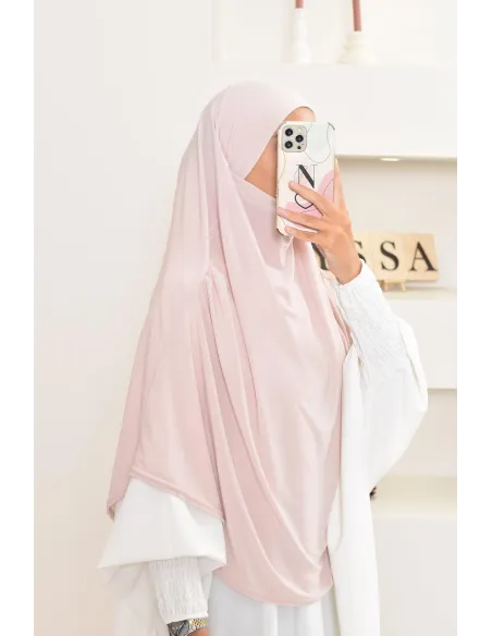 Khimar court fluide en jersey premium pas cher pour femme musulmane