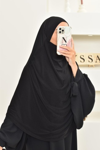 Khimar flowing short in premium cheap jersey for Muslim women 2