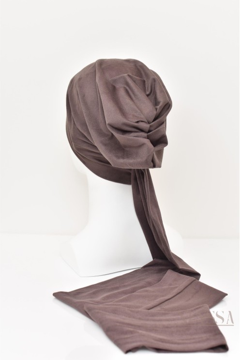 turban en suédine croisé, turban sous hijab, turban style turban mode