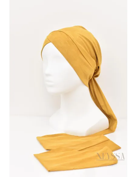 turban en suédine croisé, turban sous hijab, turban style turban mode