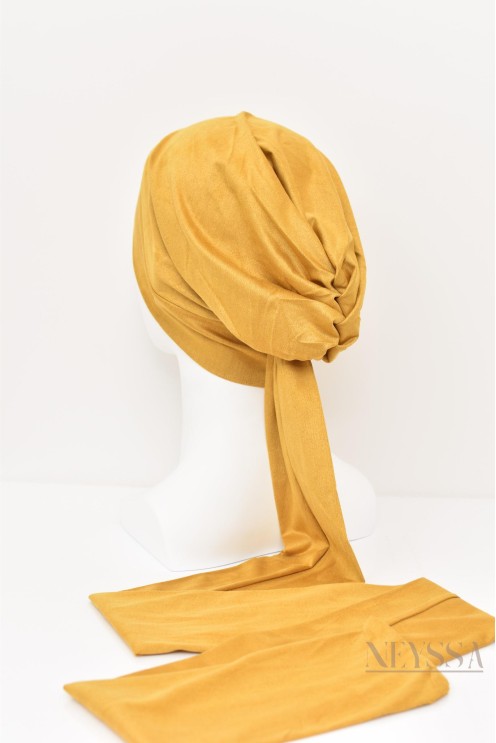 turban en suédine croisé, turban sous hijab, turban style turban mode