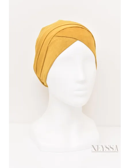 turban en suédine croisé, turban sous hijab, turban style turban mode