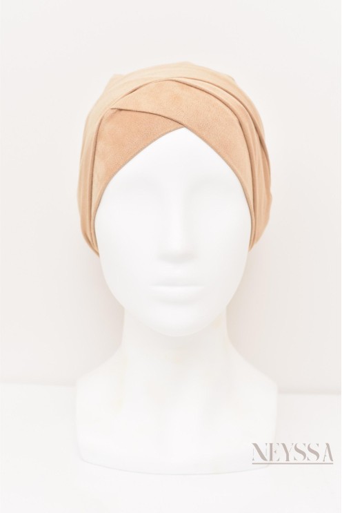 turban en suédine croisé, turban sous hijab, turban style turban mode