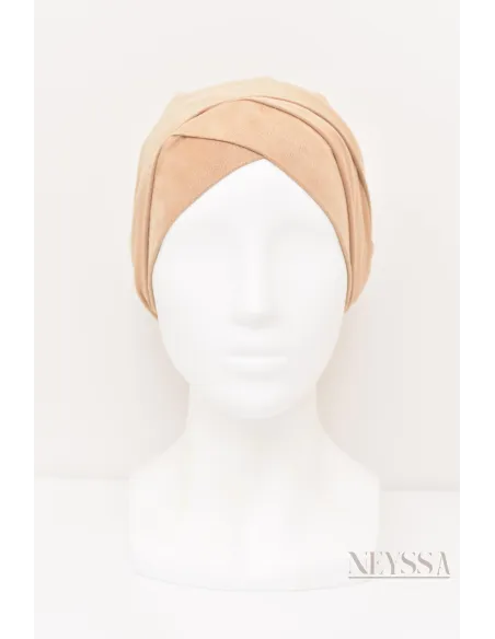 turban en suédine croisé, turban sous hijab, turban style turban mode