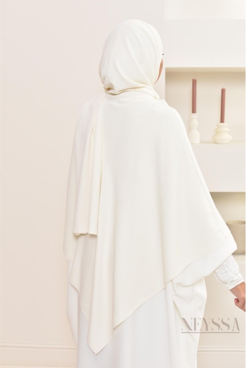 Khimar 2 en 1 option hijab en mousseline opaque pour femme musulmane