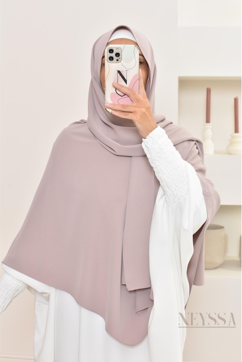 Khimar 2 en 1 option hijab en mousseline opaque pour femme musulmane