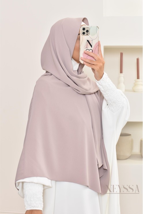 Khimar 2 en 1 option hijab en mousseline opaque pour femme musulmane