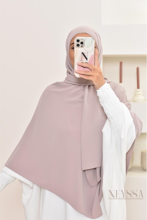 Khimar 2 en 1 option hijab en mousseline opaque pour femme musulmane