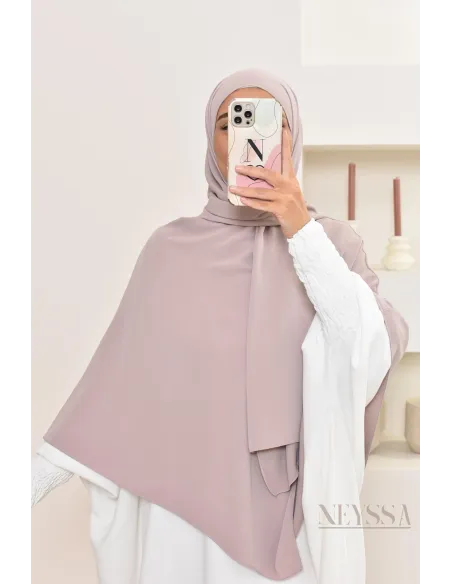 Khimar 2 en 1 option hijab en mousseline opaque pour femme musulmane
